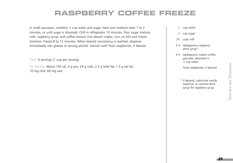 Raspberry coffee freeze | KITCHENAID KPFD200 User Manual | Page 41 / 60