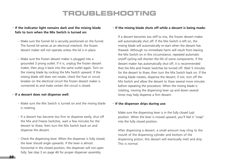 Troubleshooting | KITCHENAID KPFD200 User Manual | Page 52 / 60