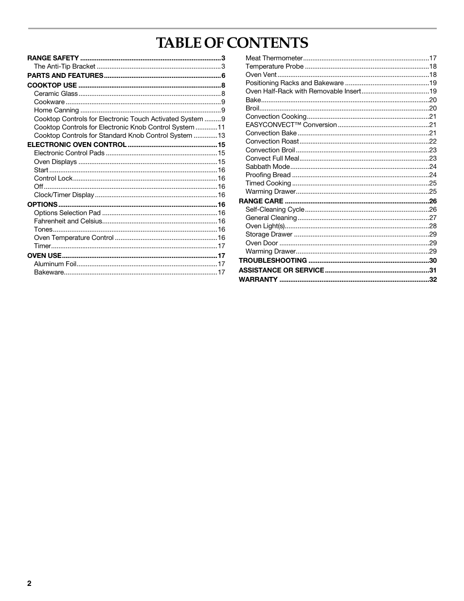 KITCHENAID 9762265 User Manual | Page 2 / 32