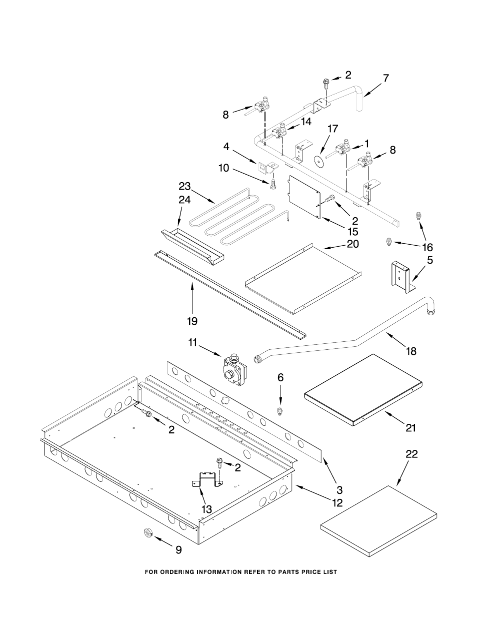 Burner box, gas valves, and switches | KITCHENAID KDRU763VSS00 User Manual | Page 3 / 11