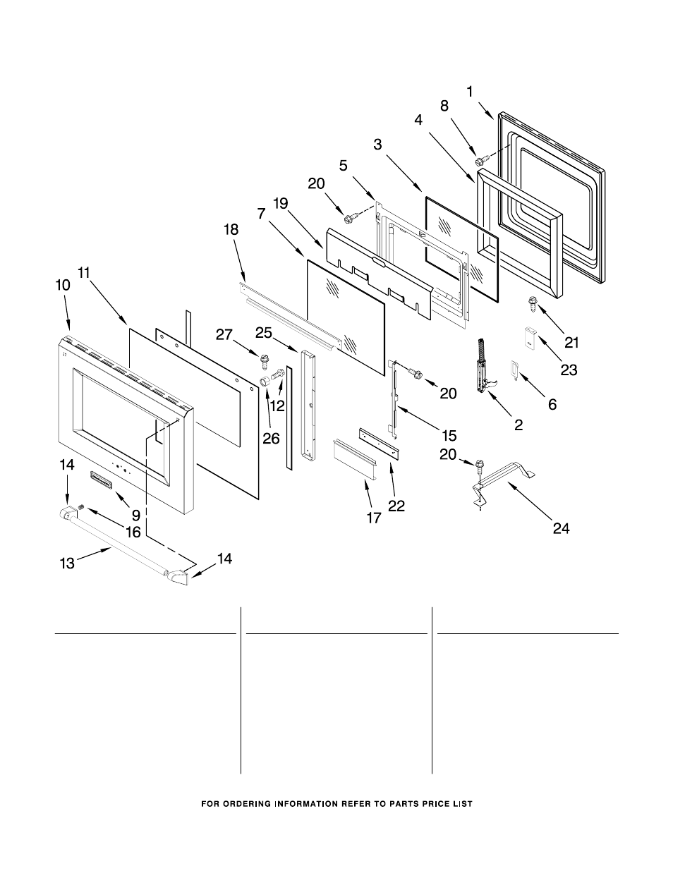 Oven door, Oven door parts | KITCHENAID KDRU763VSS00 User Manual | Page 9 / 11