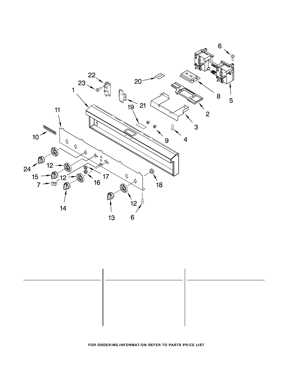 Control panel, Control panel parts, For model:kdrp463lss0 (stainless steel) | KITCHENAID KDRP463LSS0 User Manual | Page 5 / 12