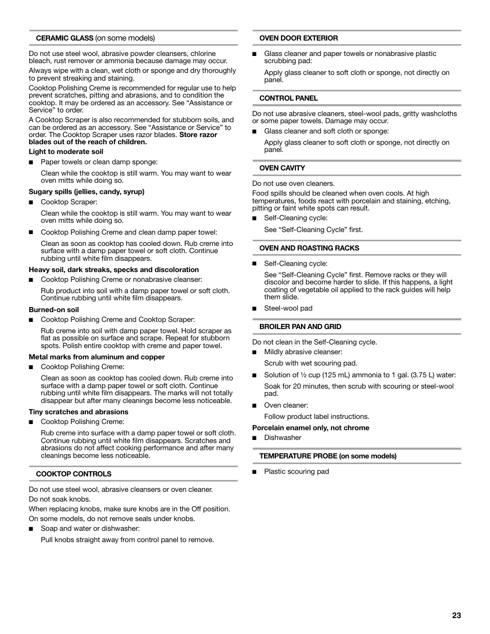 KITCHENAID KERC608 User Manual | Page 23 / 28