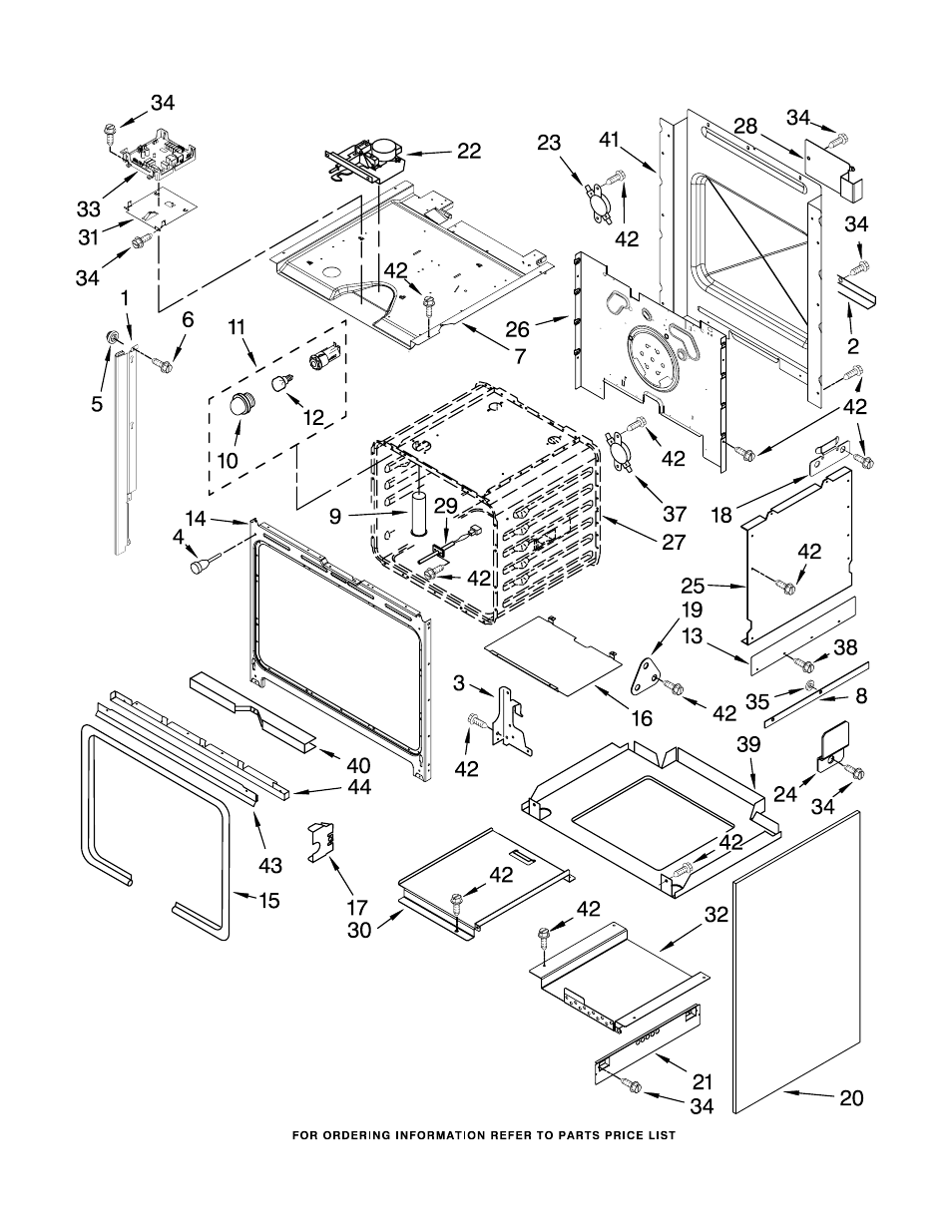 Oven, Oven parts | KITCHENAID KGSK901SWH02 User Manual | Page 3 / 12