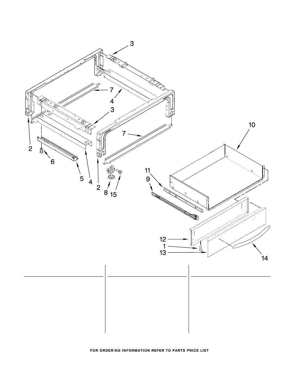 Drawer, Drawer parts | KITCHENAID KGSK901SWH02 User Manual | Page 7 / 12