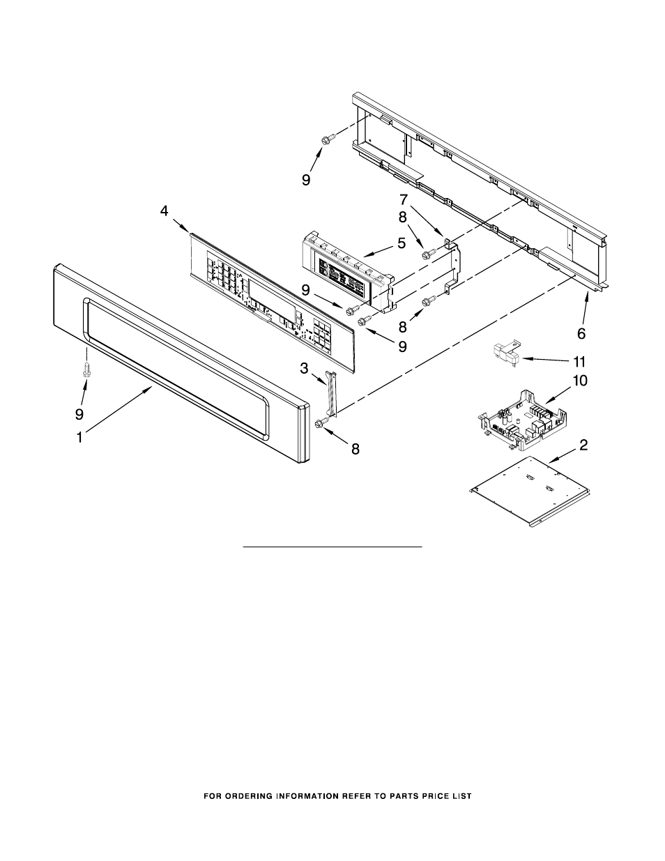 Control panel, Control panel parts | KITCHENAID KEBK101SWH02 User Manual | Page 3 / 7