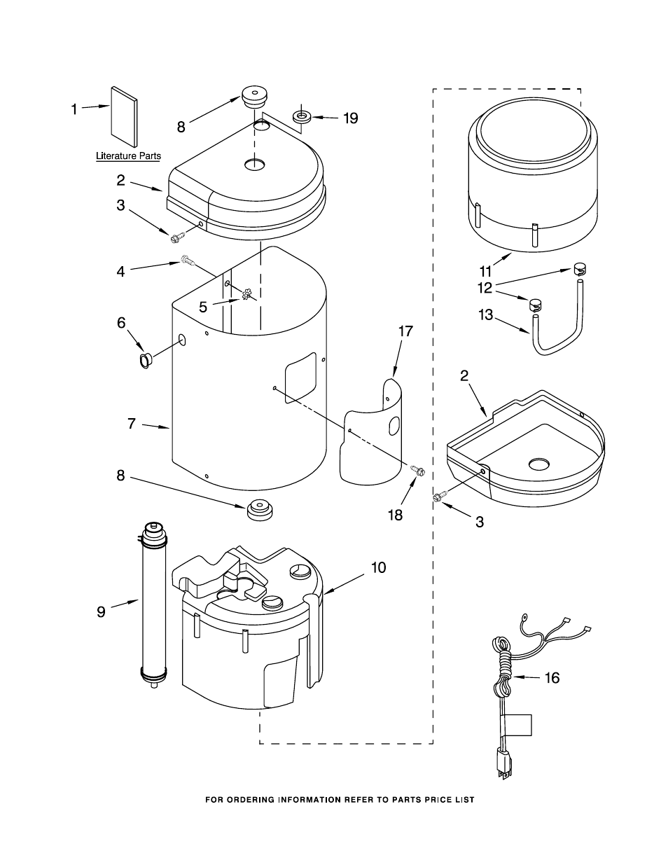 Outer cover & insulation, Outer cover & insulation parts | KITCHENAID KHWC160PCR1 User Manual | Page 2 / 6