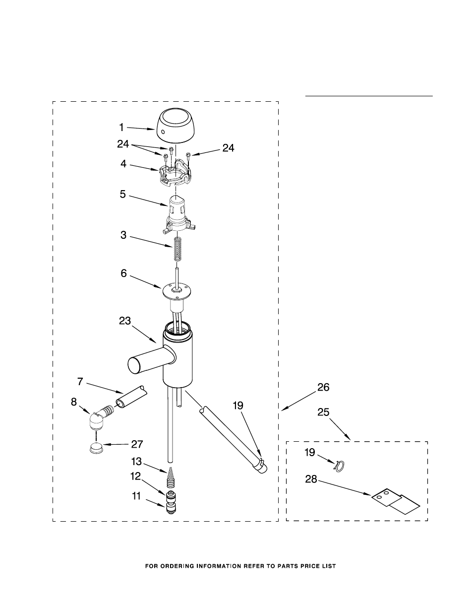 Spout unit, Spout unit parts | KITCHENAID KHWC160PCR1 User Manual | Page 6 / 6