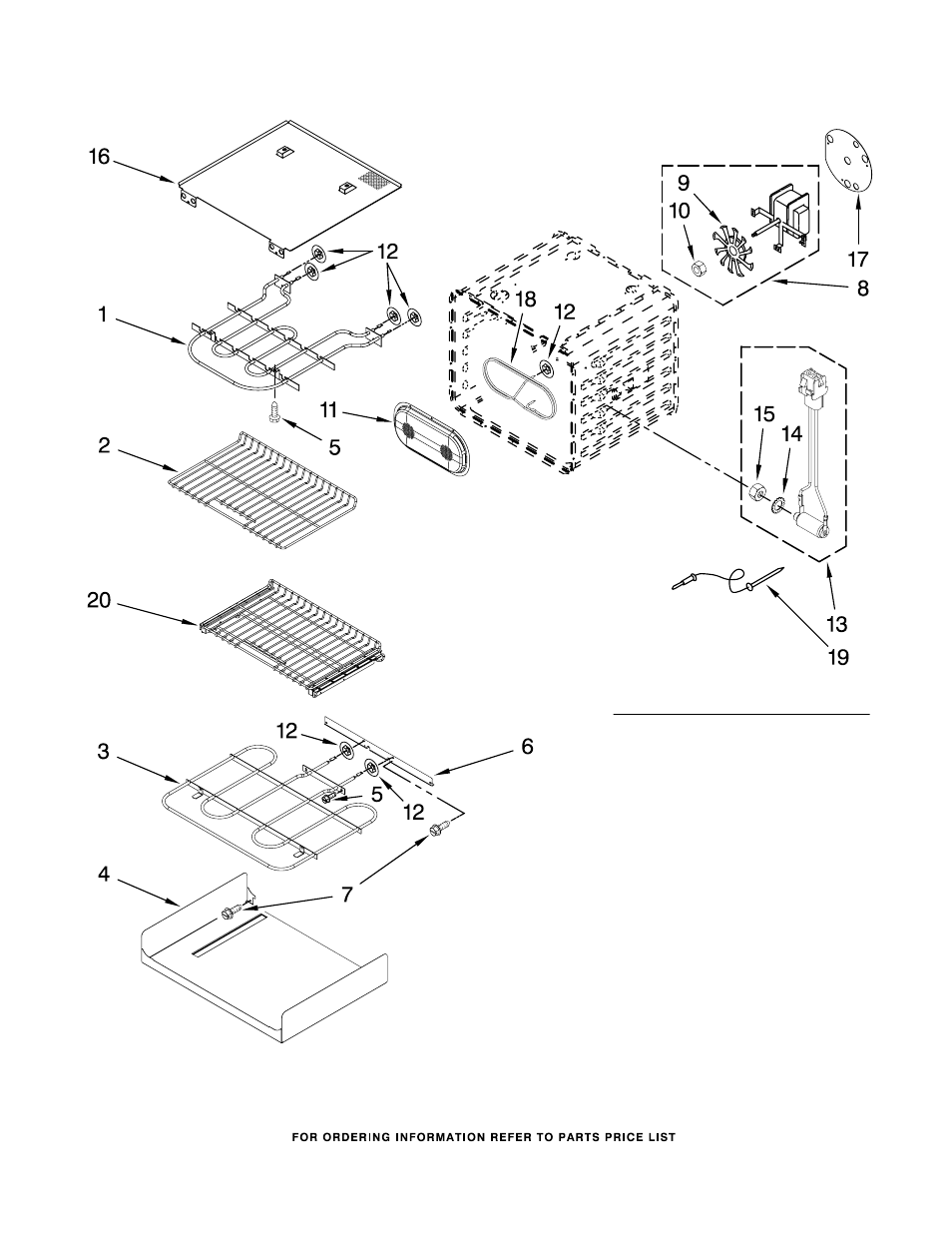 Internal oven, Internal oven parts | KITCHENAID KEBU208SSS03 User Manual | Page 5 / 7