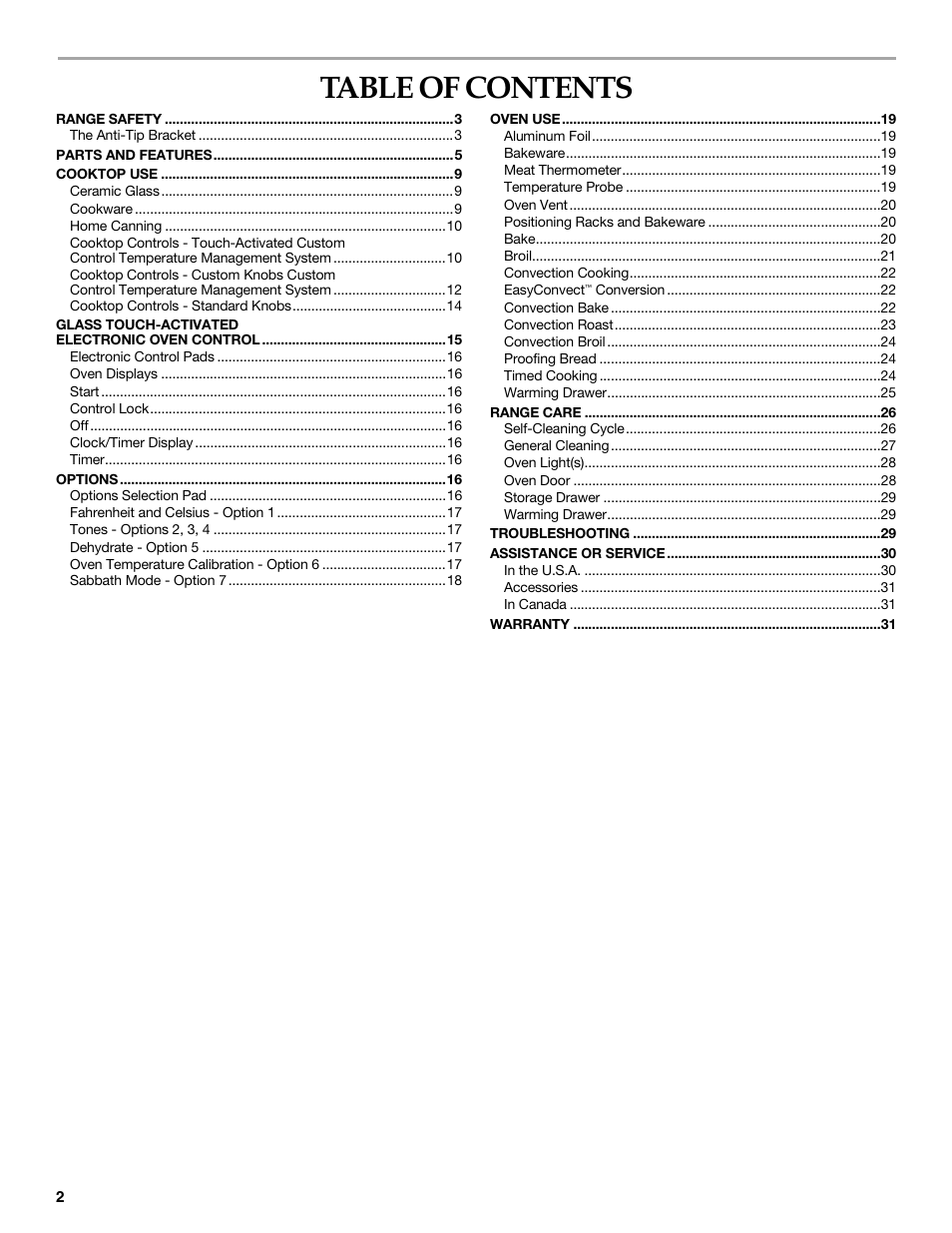 KITCHENAID ARCHITECT KESS907 User Manual | Page 2 / 32