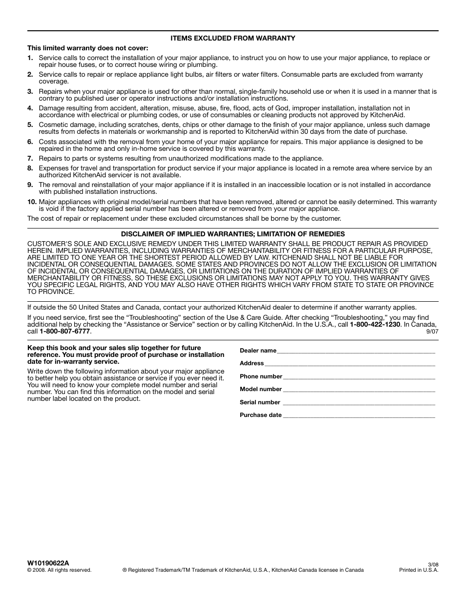 KITCHENAID ARCHITECT KESS907 User Manual | Page 32 / 32