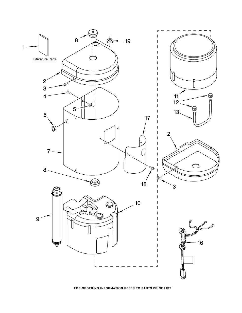 Outer cover & insulation, Outer cover & insulation parts | KITCHENAID KHWL160PWH0 User Manual | Page 2 / 6