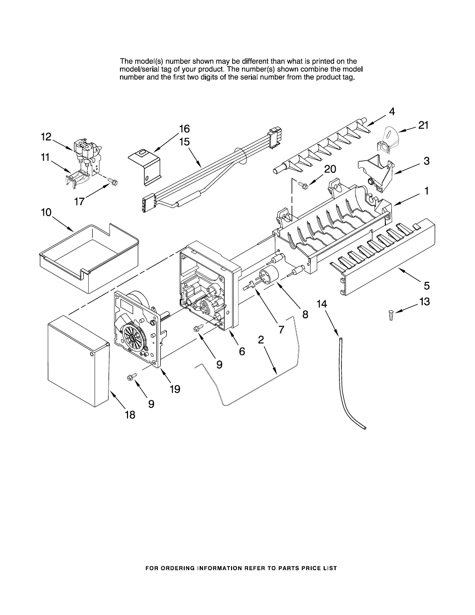 Icemaker, Icemaker parts | KITCHENAID KBLS20EVMS00 User Manual | Page 15 / 17