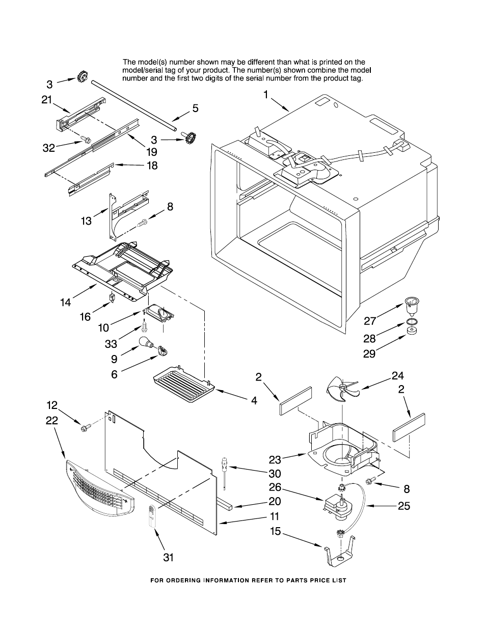 Freezer liner, Freezer liner parts | KITCHENAID KBLS20EVMS00 User Manual | Page 5 / 17