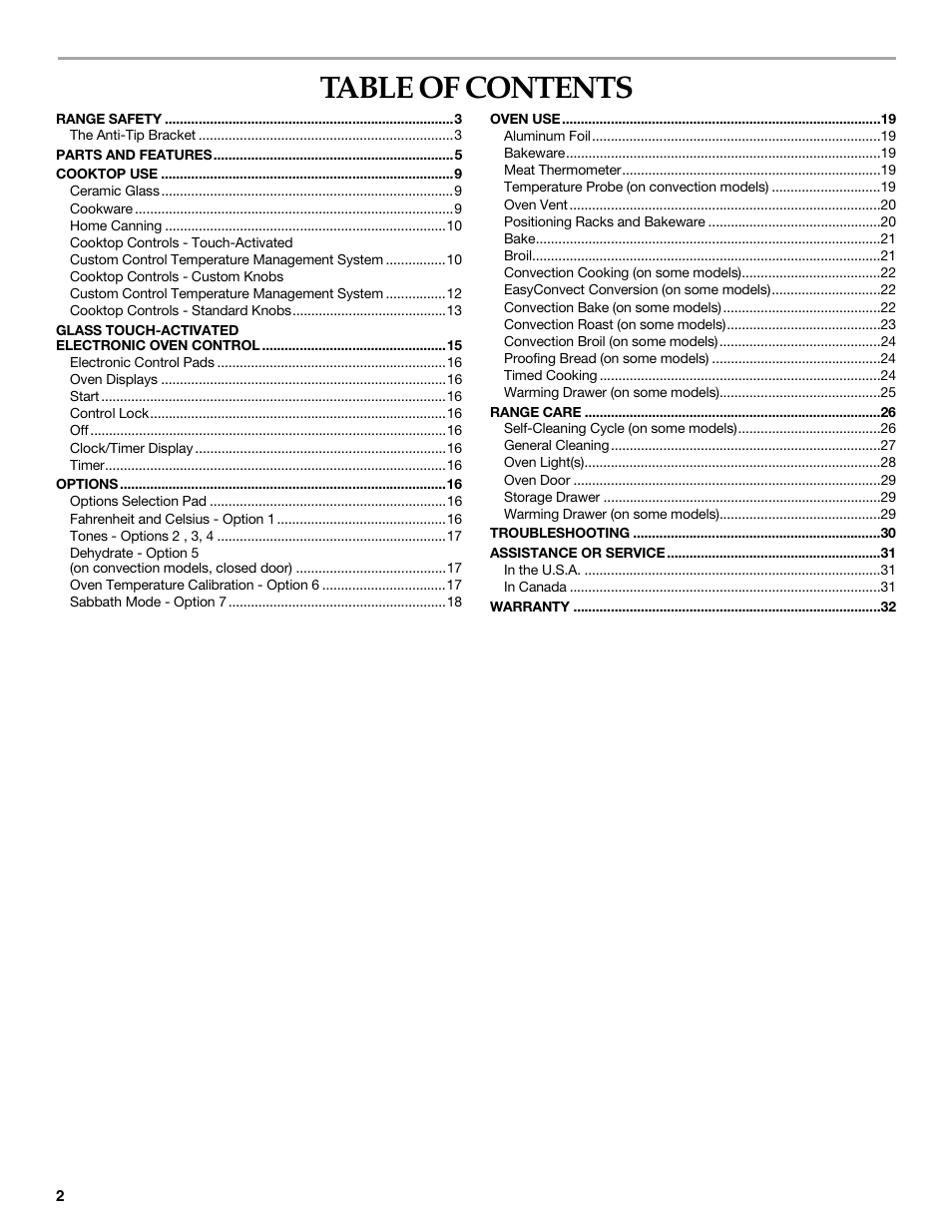 KITCHENAID ARCHITECT KESS908 User Manual | Page 2 / 32