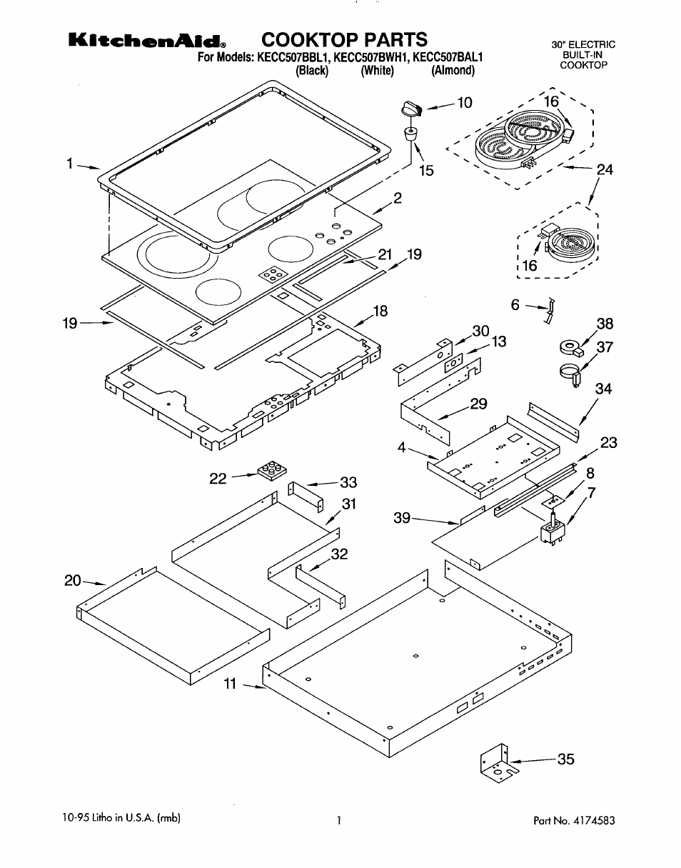 KITCHENAID KECC507BBL1 User Manual | 5 pages