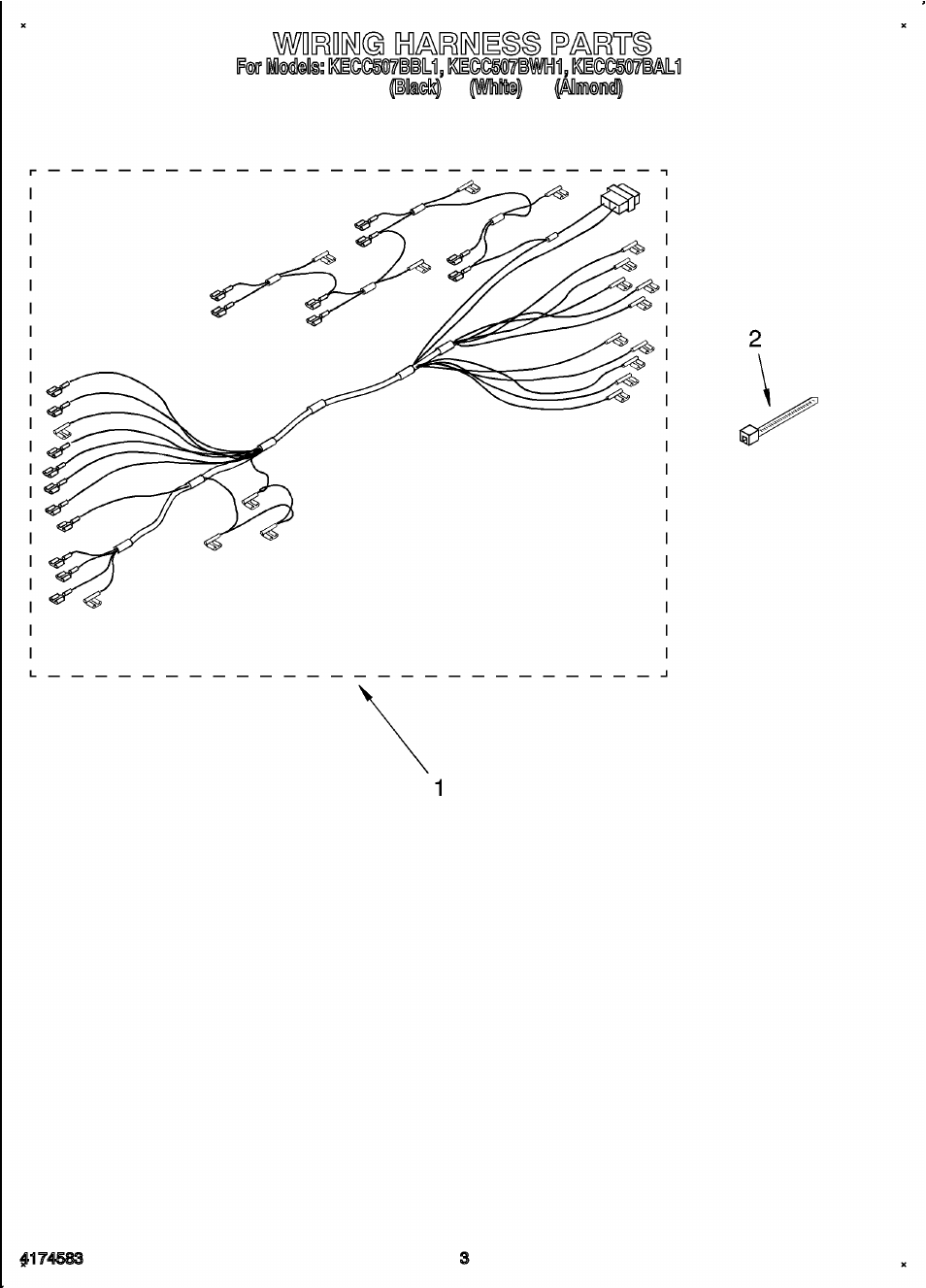 Wiring harness | KITCHENAID KECC507BBL1 User Manual | Page 4 / 5