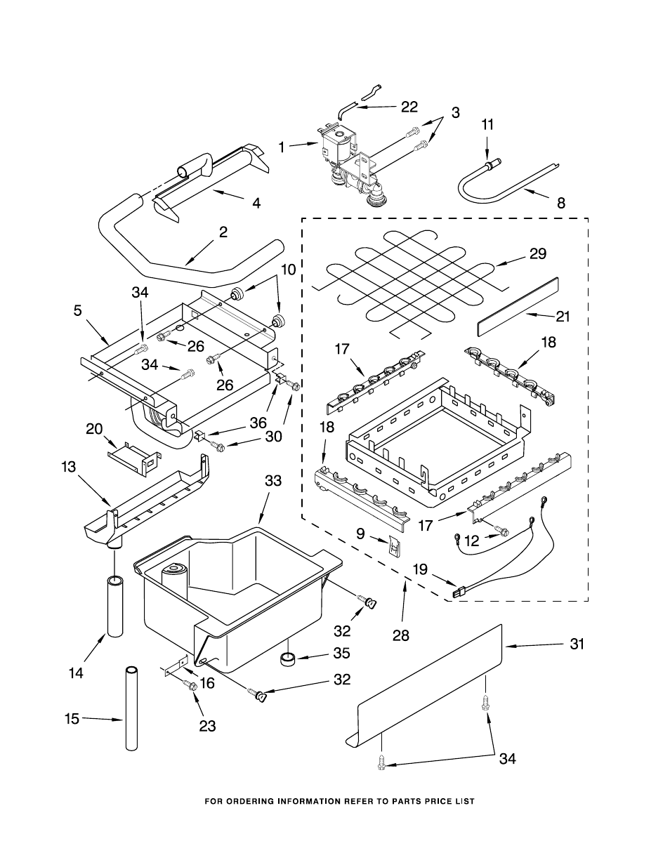 Evaporator, ice cutter grid and water, Evaporator, ice cutter grid and water parts | KITCHENAID KUIS18NNJT8 User Manual | Page 3 / 9