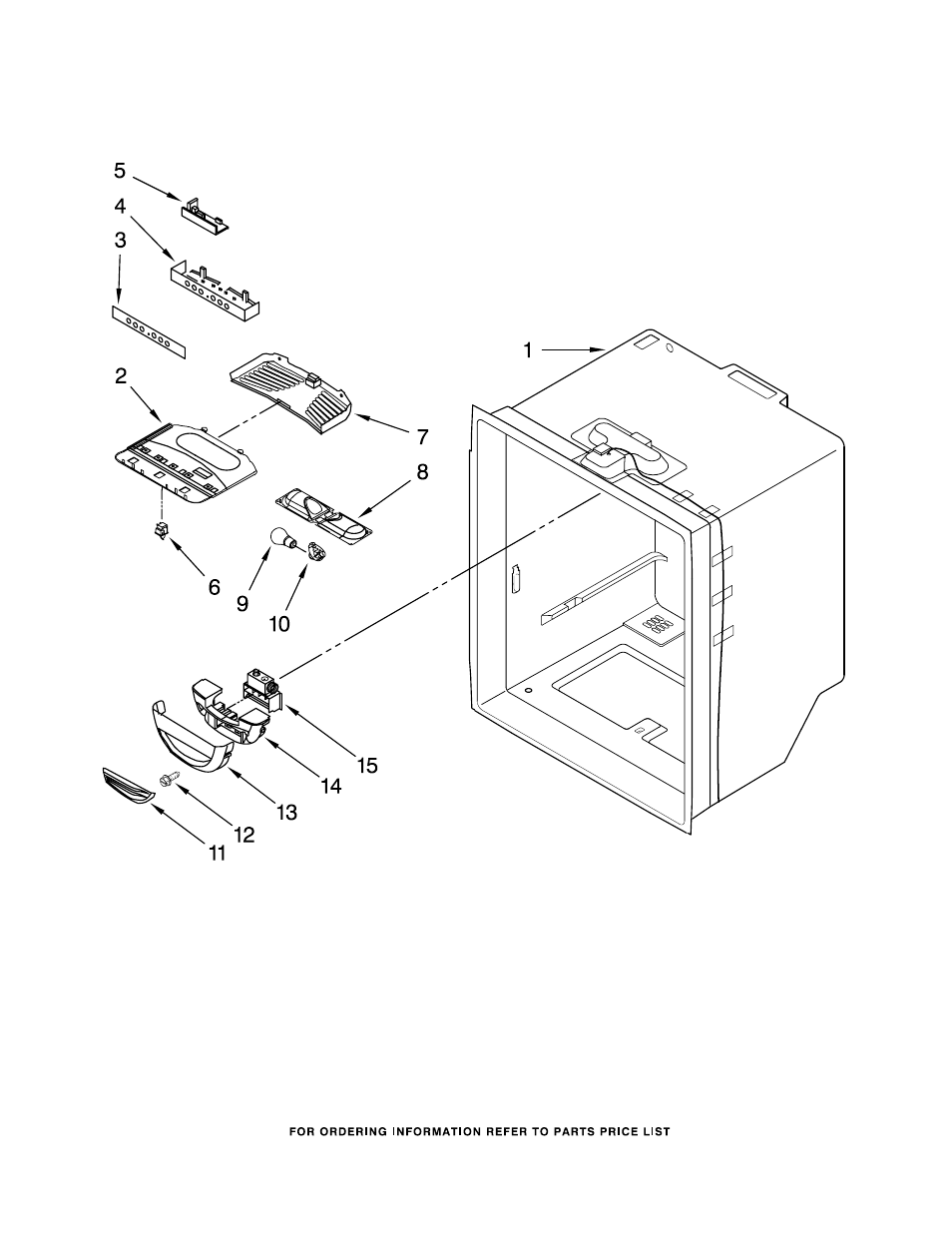 Refrigerator liner, Refrigerator liner parts | KITCHENAID KBLS19KTSS00 User Manual | Page 5 / 14