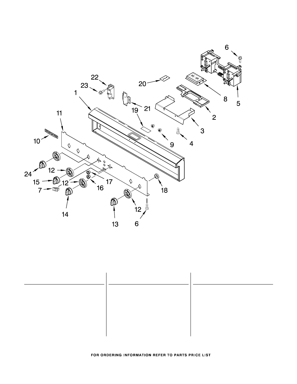 Control panel, Control panel parts | KITCHENAID KDRP462LSS05 User Manual | Page 5 / 12
