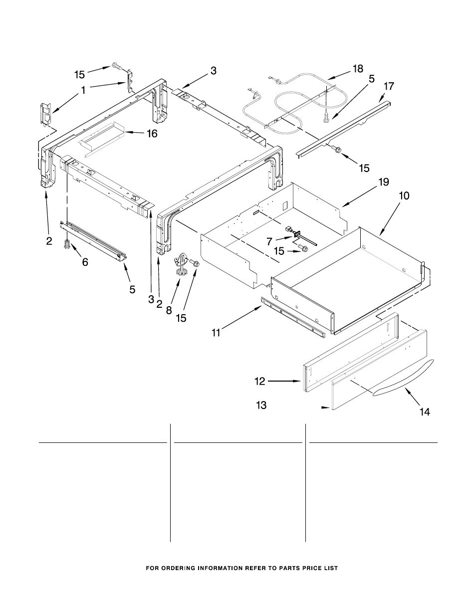 Drawer, Drawer parts | KITCHENAID KESS908SPS04 User Manual | Page 7 / 11