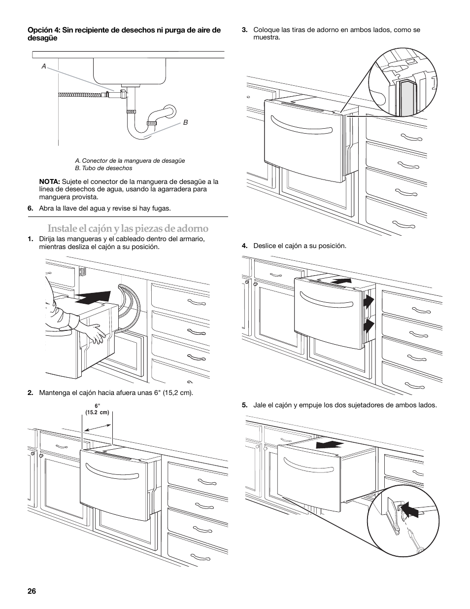 Instale el cajón y las piezas de adorno | KITCHENAID KUDD03STBL User Manual | Page 26 / 44