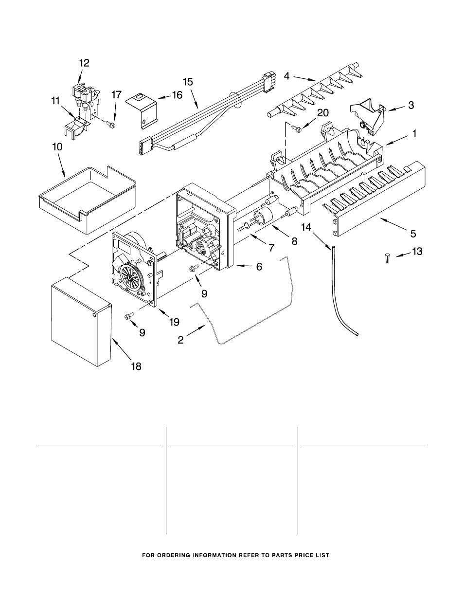 Icemaker, Icemaker parts | KITCHENAID KBFS20ETSS00 User Manual | Page 14 / 15