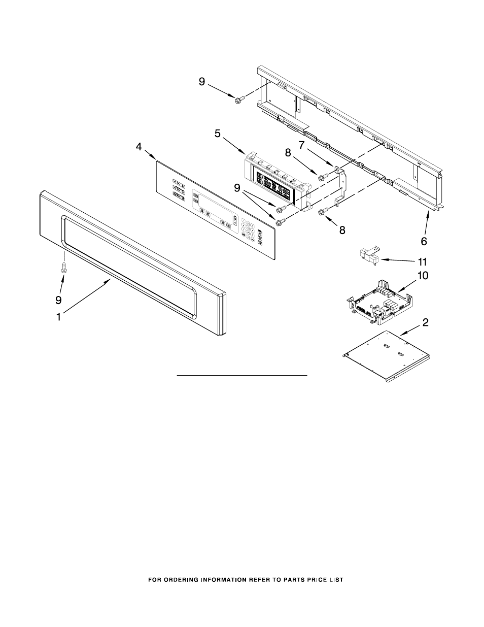 Control panel, Control panel parts | KITCHENAID KEBK171SWH04 User Manual | Page 3 / 7