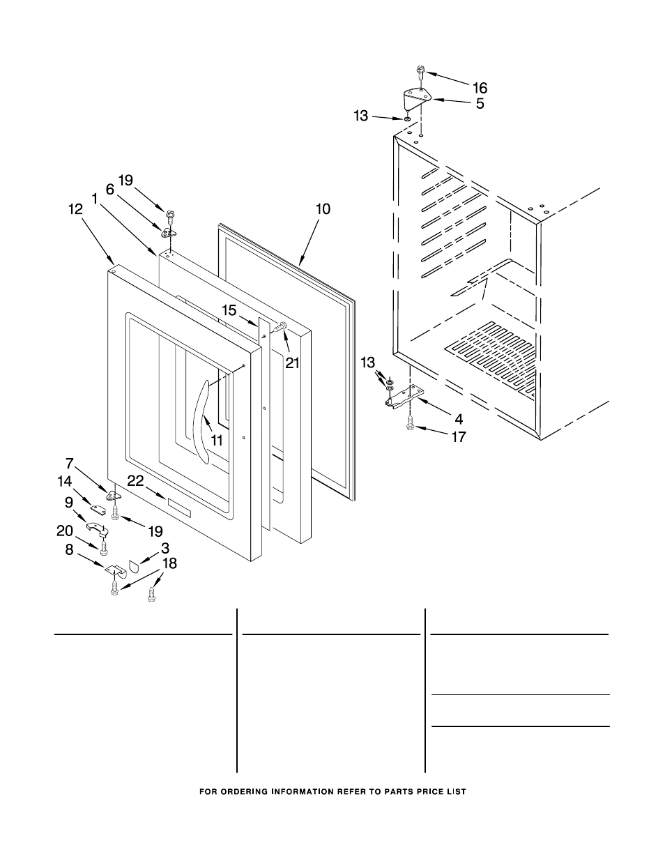 Door, Door parts | KITCHENAID KUWS24LSBS01 User Manual | Page 4 / 5