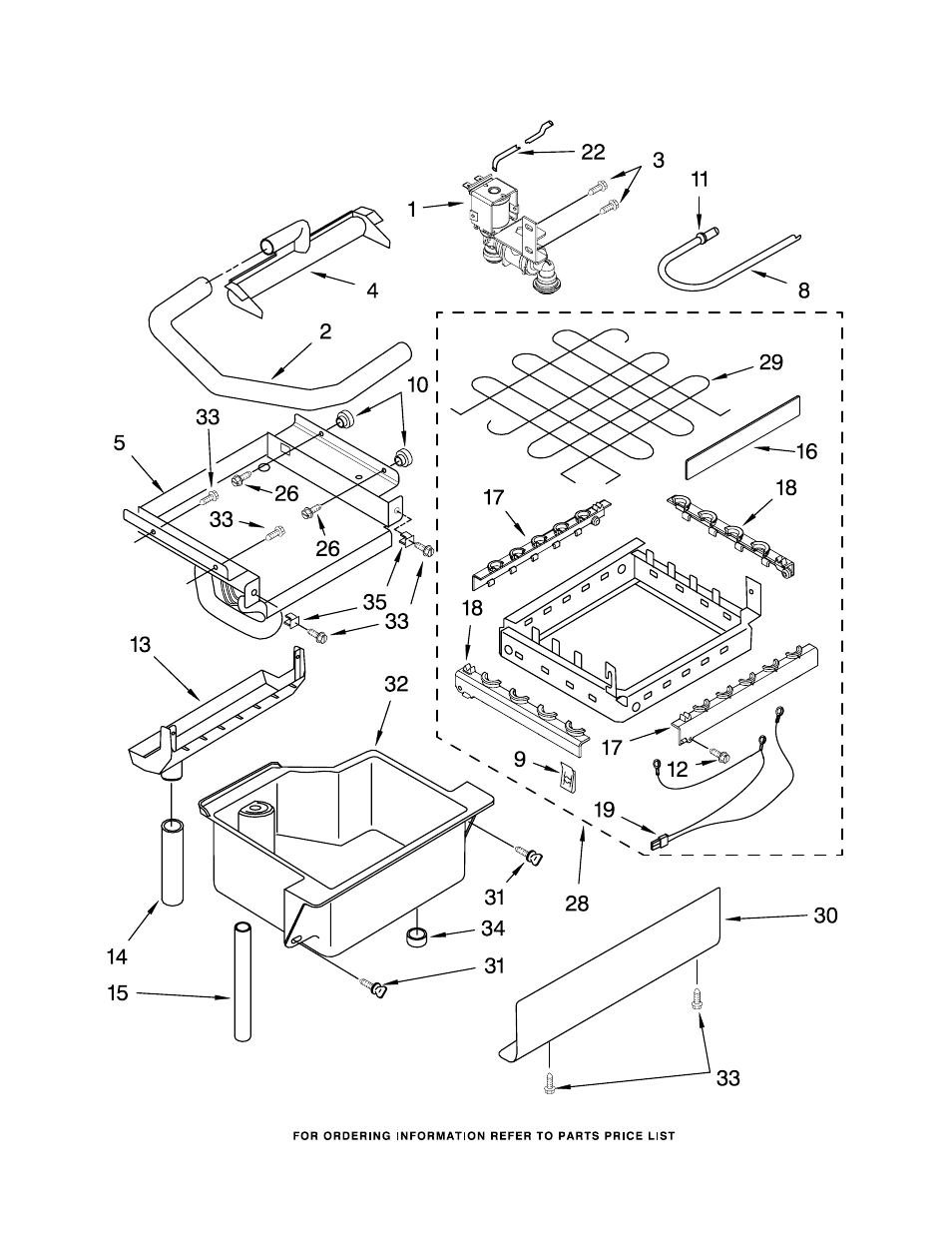 Evaporator, ice cutter grid and water, Evaporator, ice cutter grid and water parts | KITCHENAID KUIS15NRHT9 User Manual | Page 3 / 9