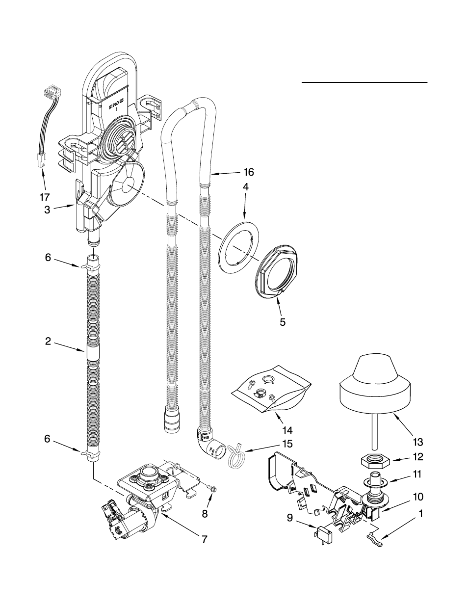 Fill, drain and overfill, Fill, drain and overfill parts | KITCHENAID KUDC20CVSS0 User Manual | Page 4 / 14