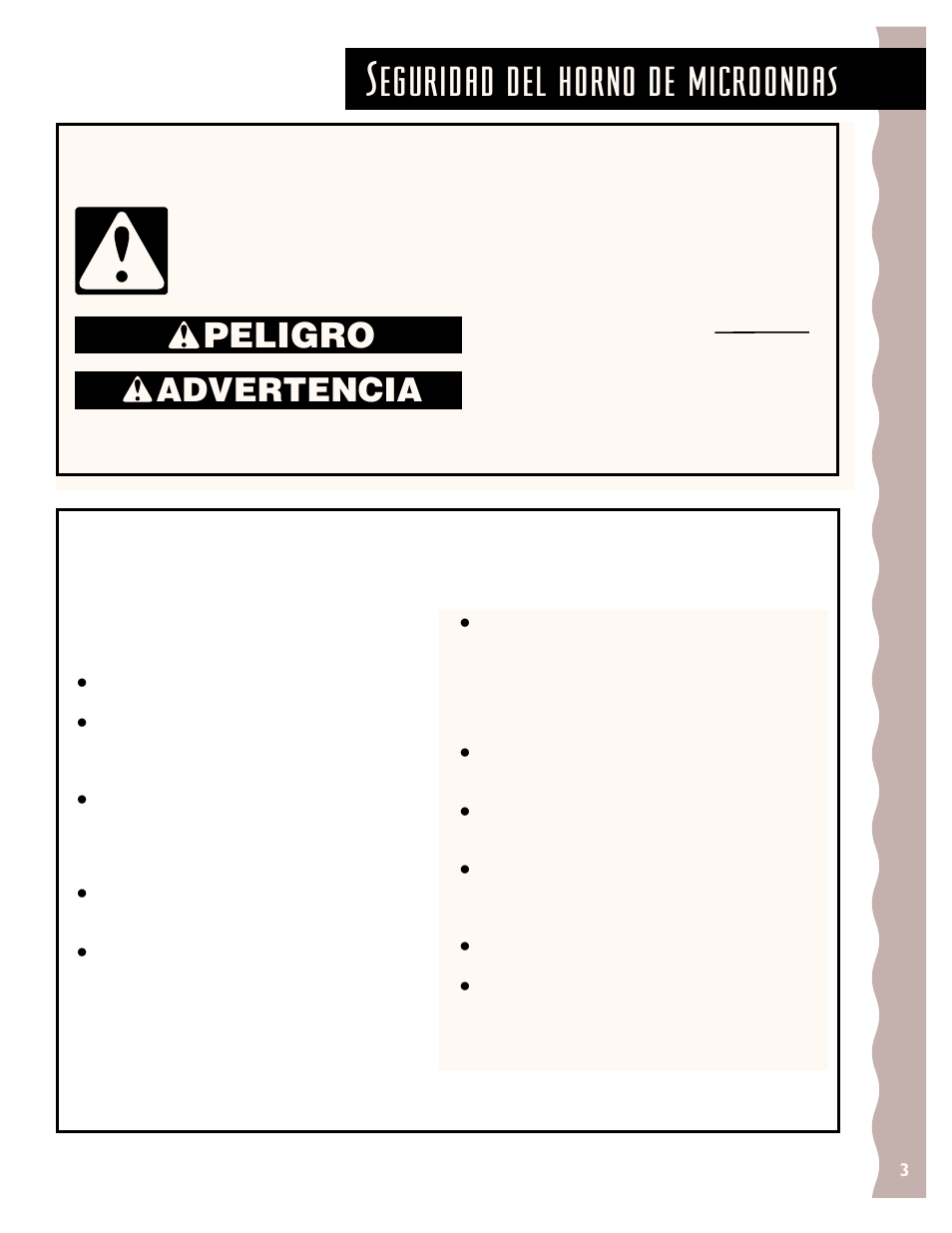 Seguridad del horno de microondas, Peligro, Advertencia | Instrucciones importantes de seguridad, Guarde estas instrucciones | KITCHENAID KCMS185J User Manual | Page 28 / 52