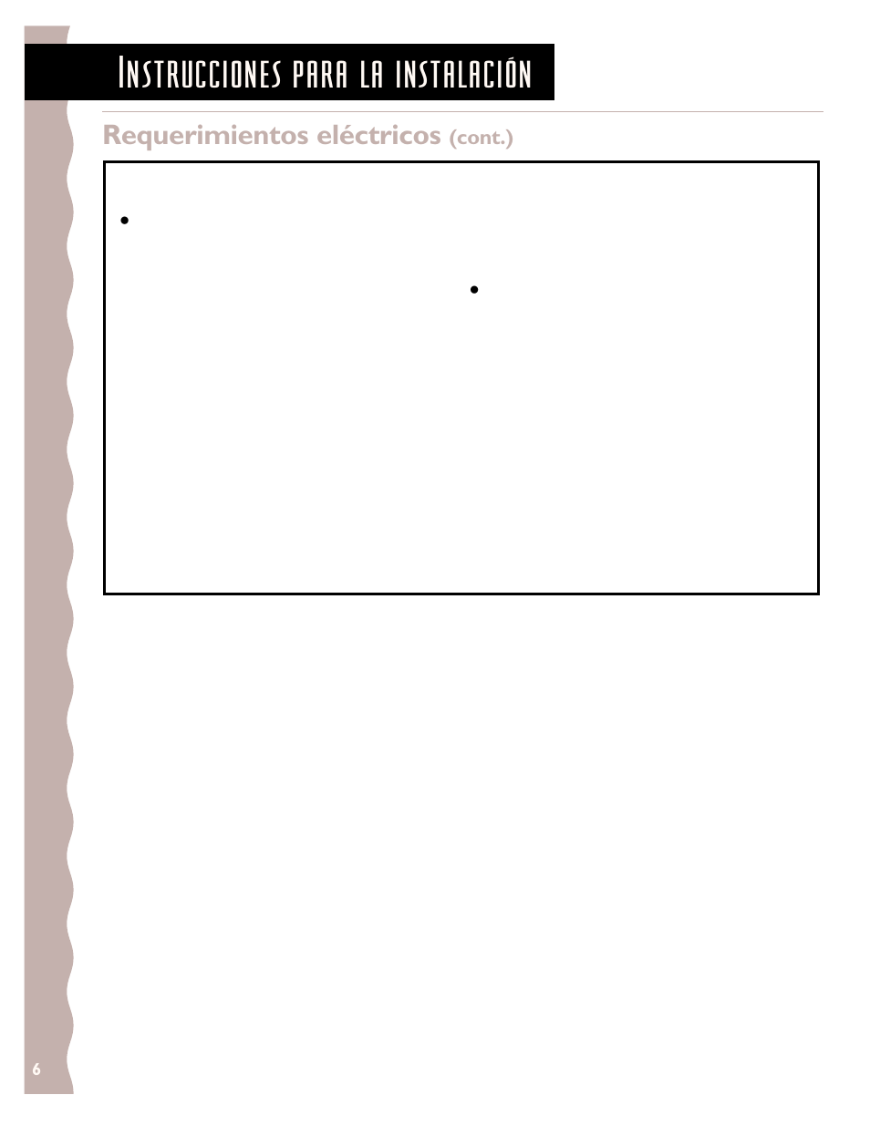 Instrucciones para la instalación, Requerimientos eléctricos, Instrucciones para la conexión a tierra | Guarde estas instrucciones | KITCHENAID KCMS185J User Manual | Page 31 / 52