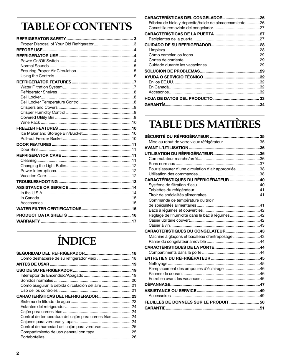 KITCHENAID Bottom-Mount Built-In Refrigerator User Manual | Page 2 / 52