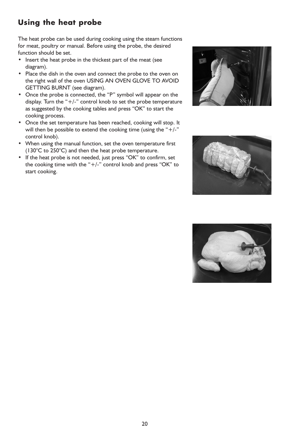 Using the heat probe | KITCHENAID Kitchen Aid Koss 6610 User Manual | Page 20 / 24