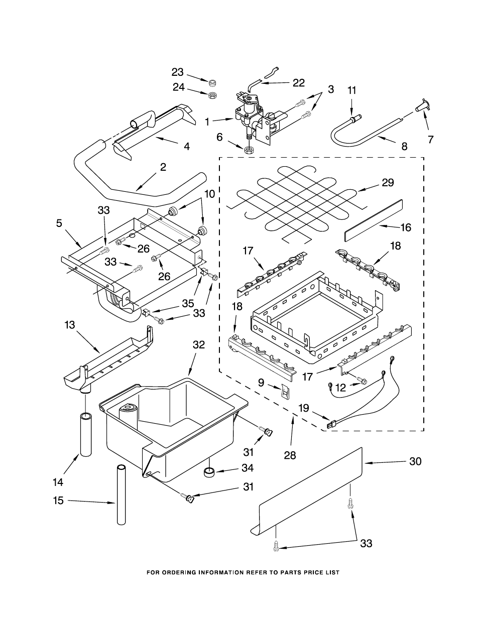 Evaporator, ice cutter grid and water, Evaporator, ice cutter grid and water parts | KITCHENAID KUIS15NRHW8 User Manual | Page 3 / 9