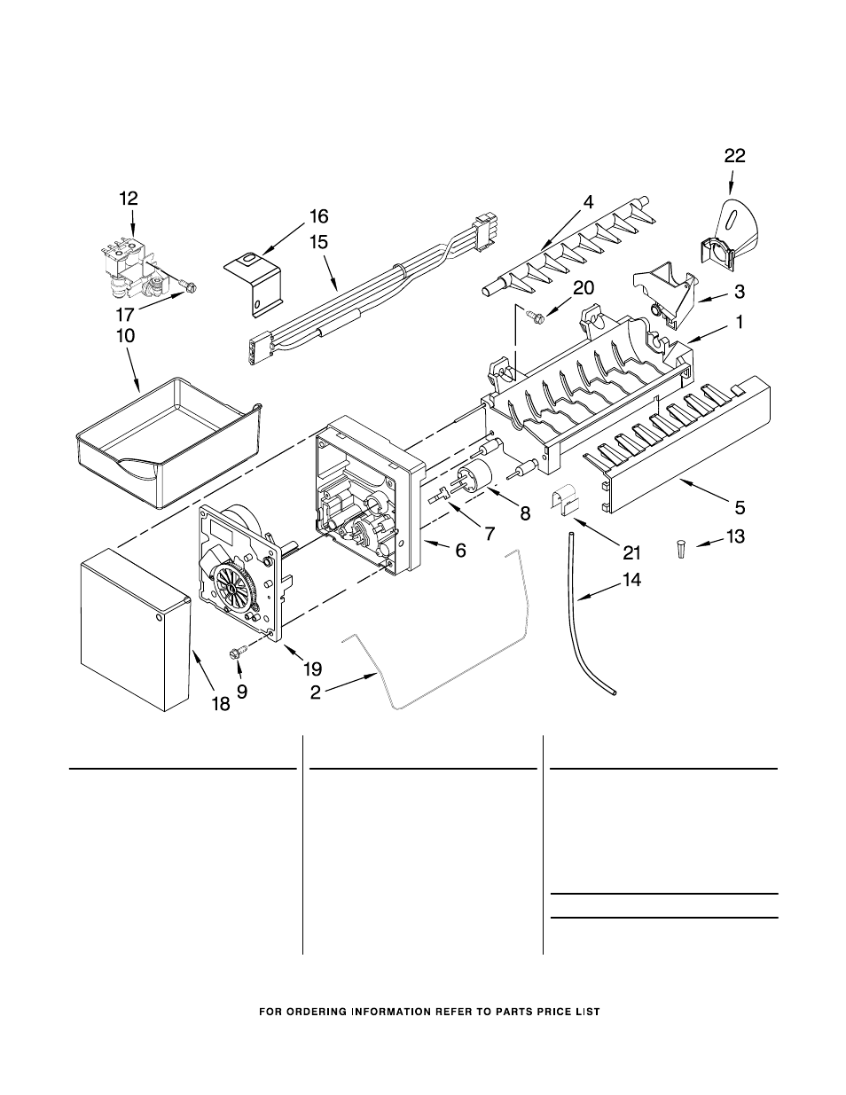 Icemaker, Icemaker parts, For model: kbfs25evms3 (monochromatic stainless) | KITCHENAID KBFS25EVMS3 User Manual | Page 14 / 15