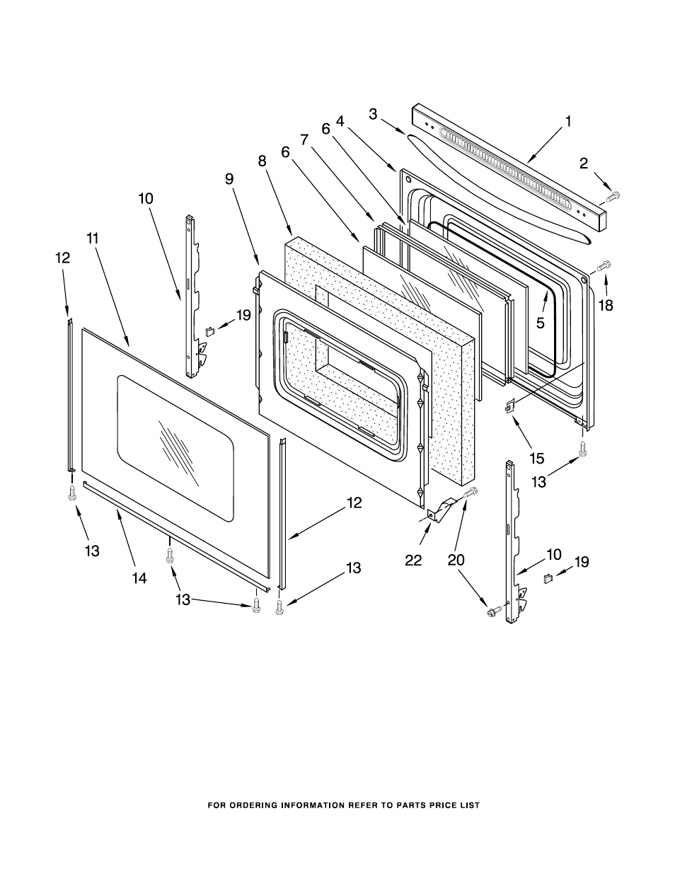 Door, Door parts | KITCHENAID KERA205PBL2 User Manual | Page 5 / 8
