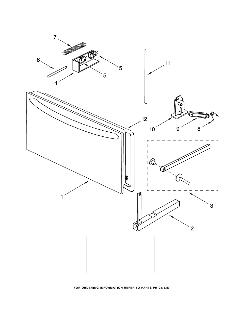 Door, Door parts | KITCHENAID KBMS1454RWH0 User Manual | Page 3 / 6