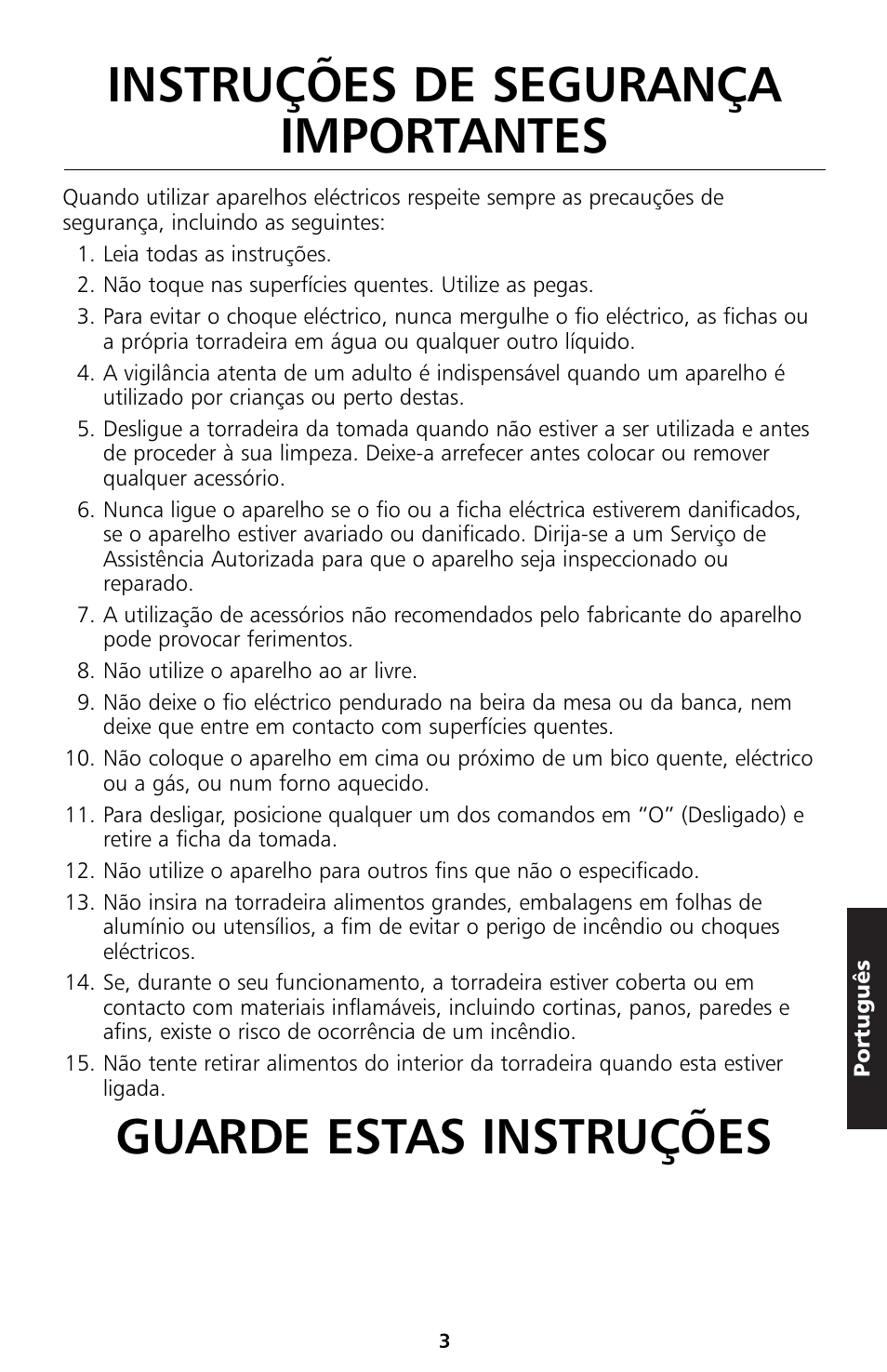 Instruções de segurança importantes, Guarde estas instruções | KITCHENAID 5KTT890 User Manual | Page 114 / 146