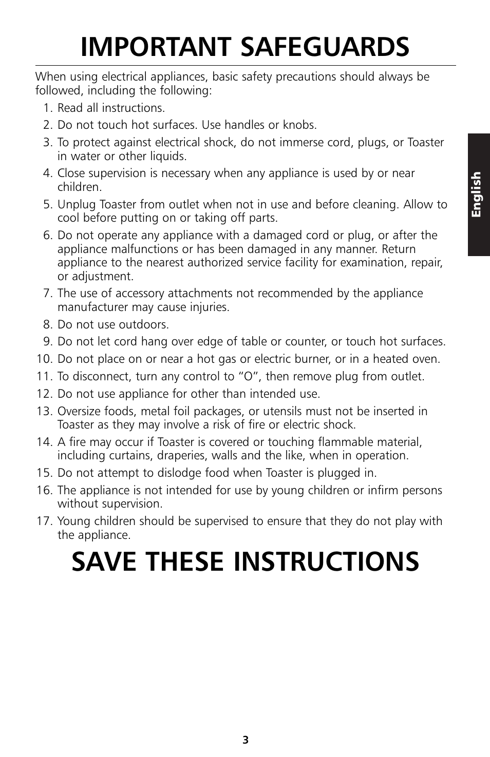 Important safeguards, Save these instructions | KITCHENAID 5KTT890 User Manual | Page 15 / 146