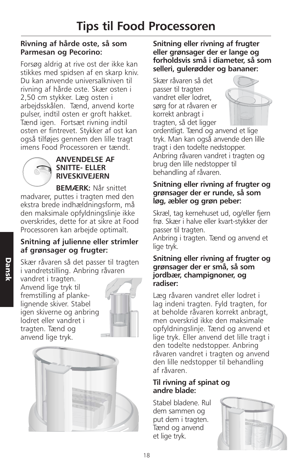 Tips til food processoren | KITCHENAID ARTISAN 5KFPM770 User Manual | Page 273 / 367