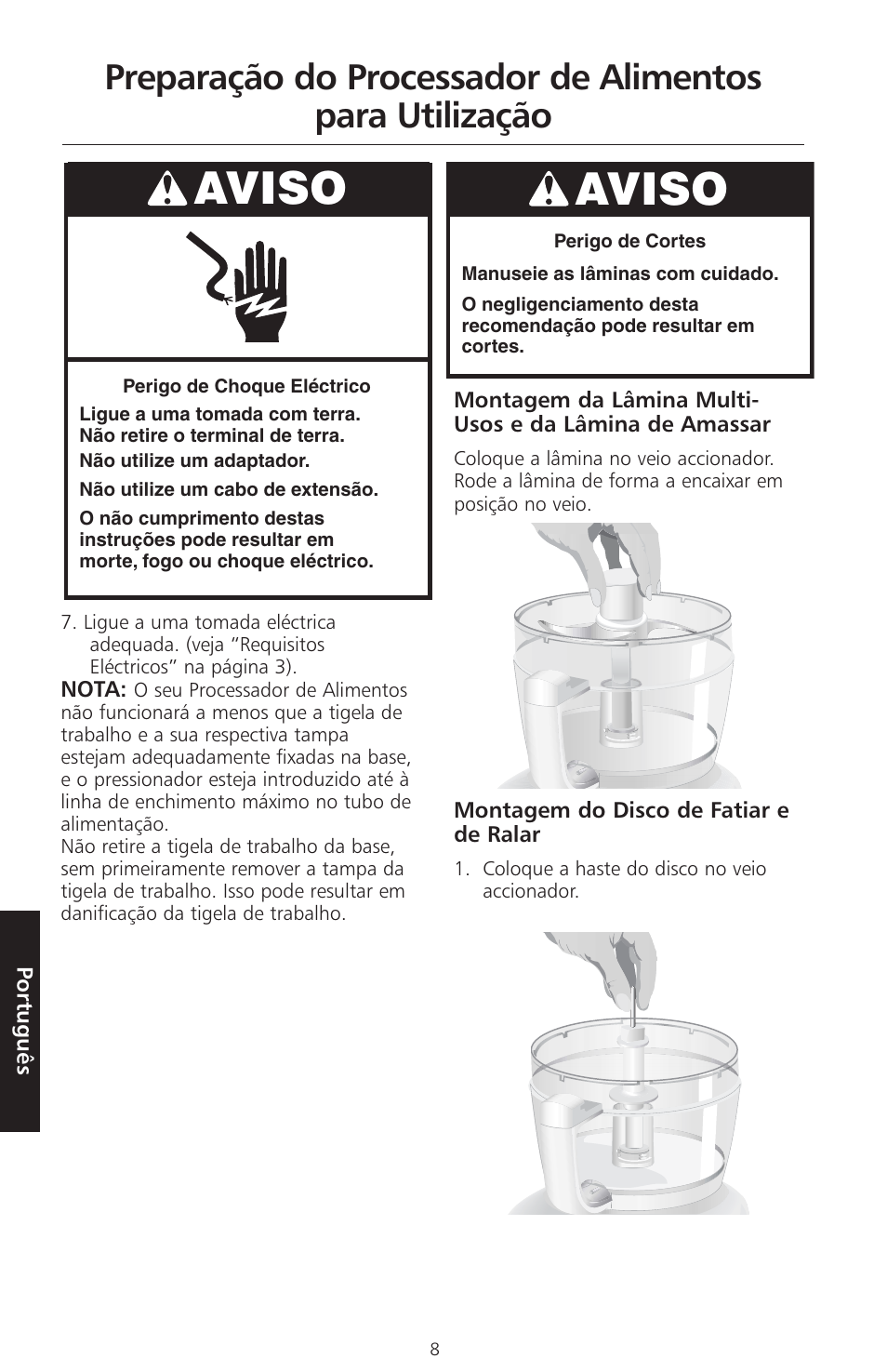 Aviso | KITCHENAID ARTISAN 5KFPM770 User Manual | Page 291 / 367