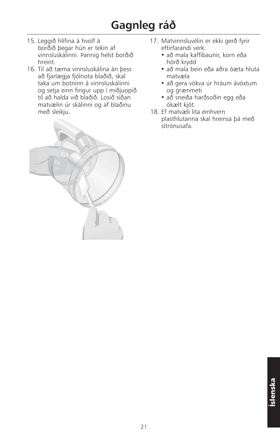 Gagnleg ráð | KITCHENAID ARTISAN 5KFPM770 User Manual | Page 332 / 367