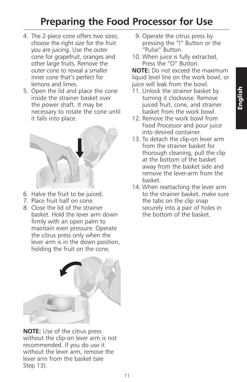 Preparing the food processor for use | KITCHENAID ARTISAN 5KFPM770 User Manual | Page 40 / 367