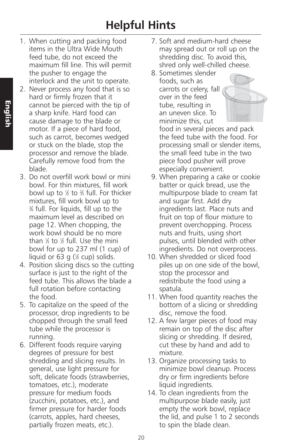 Helpful hints | KITCHENAID ARTISAN 5KFPM770 User Manual | Page 49 / 367