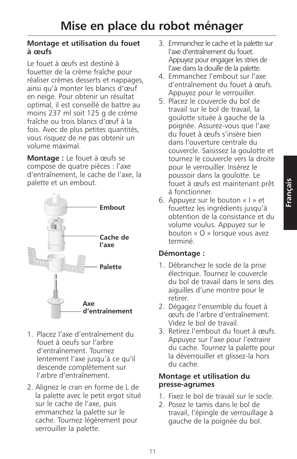 Mise en place du robot ménager | KITCHENAID ARTISAN 5KFPM770 User Manual | Page 68 / 367