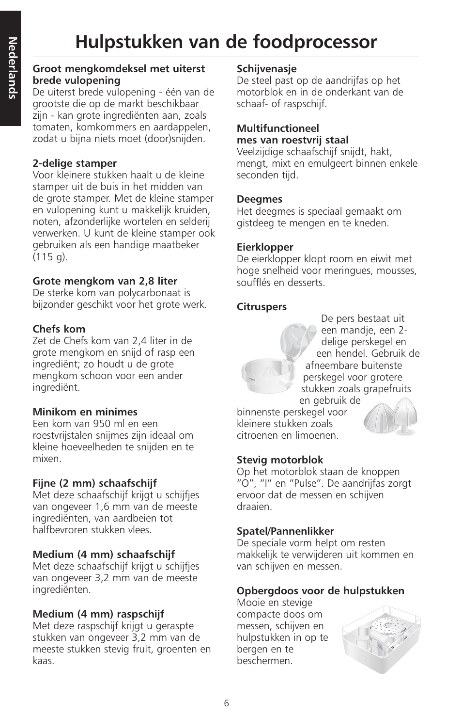 Hulpstukken van de foodprocessor | KITCHENAID ARTISAN 5KFPM770 User Manual | Page 7 / 367