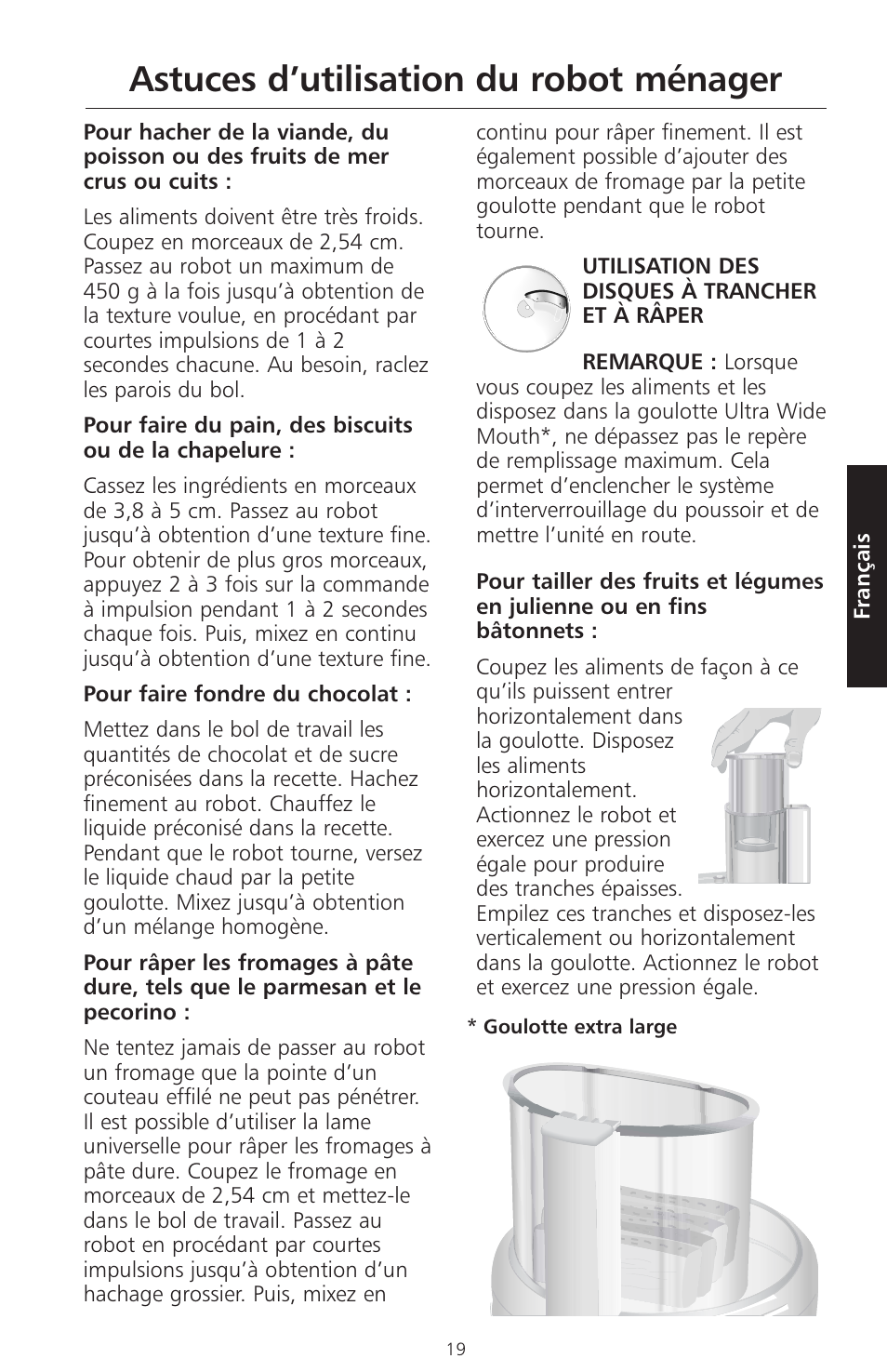 Astuces d’utilisation du robot ménager | KITCHENAID ARTISAN 5KFPM770 User Manual | Page 76 / 367