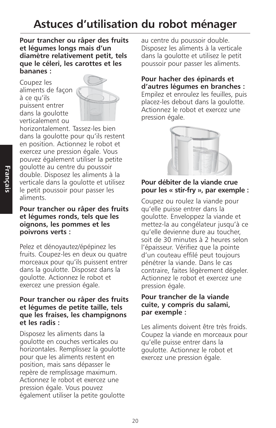 Astuces d’utilisation du robot ménager | KITCHENAID ARTISAN 5KFPM770 User Manual | Page 77 / 367